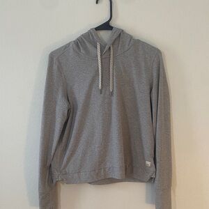 Vuori Laguna Hoodie Pullover Light Heather Gray Organic Cotton Medium